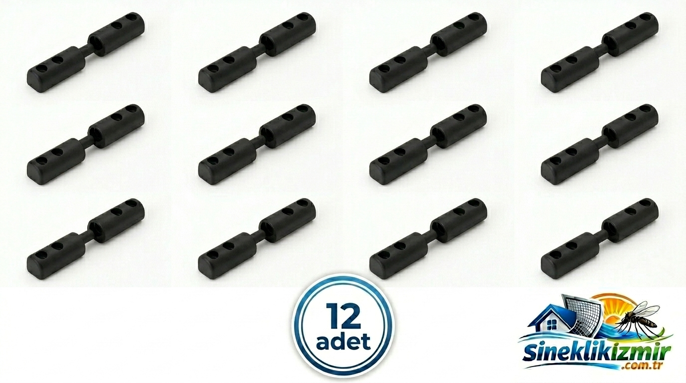17x25 Sineklik Menteşe Siyah 12 Adet